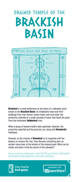 Mausritter RPG Drained Temple of the Brackish Basin