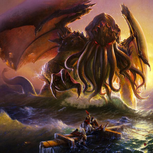 Cthulhu and the Ninth Wave 3x3 Foot Gaming Mat