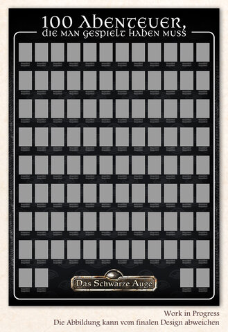 DSA - 40 Jahre Das Schwarze Auge - 100 Abenteuer (Poster)
