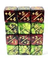 Würfelset 2-Toned D6: Counter Dice +/-, 6 Red + 6...