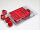 Opaque Red/black Set of Ten d10s
