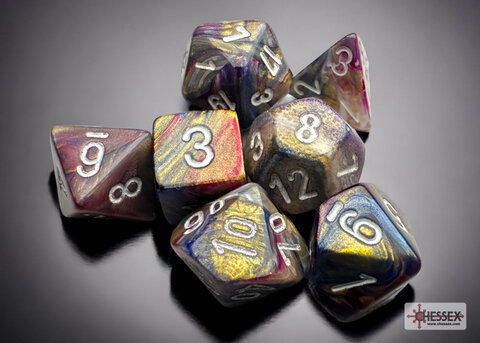 Festive® Mini-Polyhedral Carousel™/white 7-Die Set
