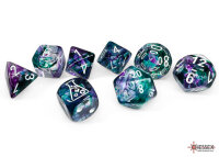 Lab Dice: Nebula Flourite/white Polyhedral 7-Dice Set...