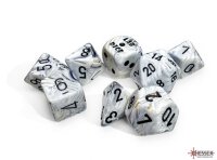 Lab Dice: Marble Calcite/black Polyhedral 7-Dice Set...