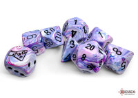 Lab Dice: Festive Hydrangea/black Polyhedral 7-Dice Set...