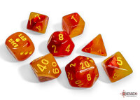 Lab Dice: Gemini Gellow-Red/yellow Polyhedral Luminary...