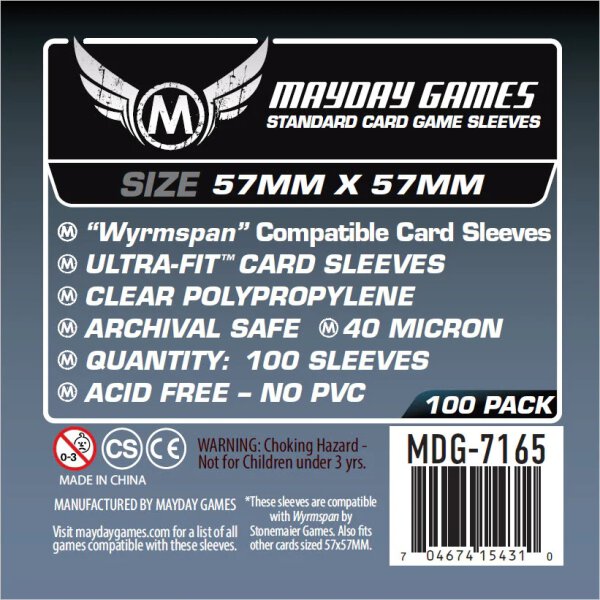 Wyrmspan Compatible Sleeves 57x57mm (100)