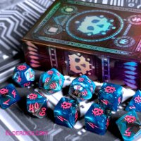 Elder Dice Vast Grimm The Grimm Magenta Ink on Cyan &...