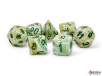 Marble Mega-hedral™ Green/dark green 7-Die Set