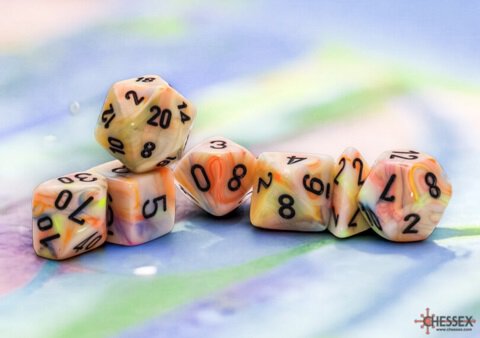 Festive® Mega-hedral™ Circus™/black 7-Die set