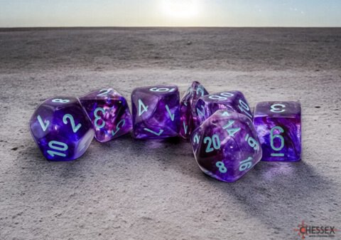 Nebula® Mega-hedral™ Nocturnal™/turquoise Luminary™ 7-Die Set