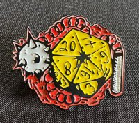 Mörg Borg Flail Glow-in-the-Dark Enamel Pin