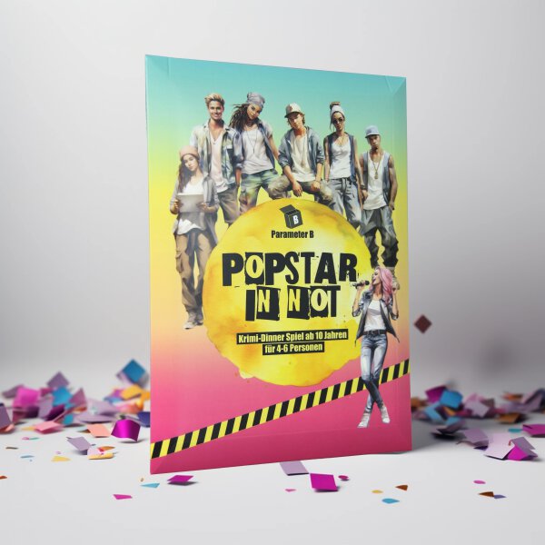 Popstar in Not – Krimi-Dinner Spiel für 4 Personen (deutsch)