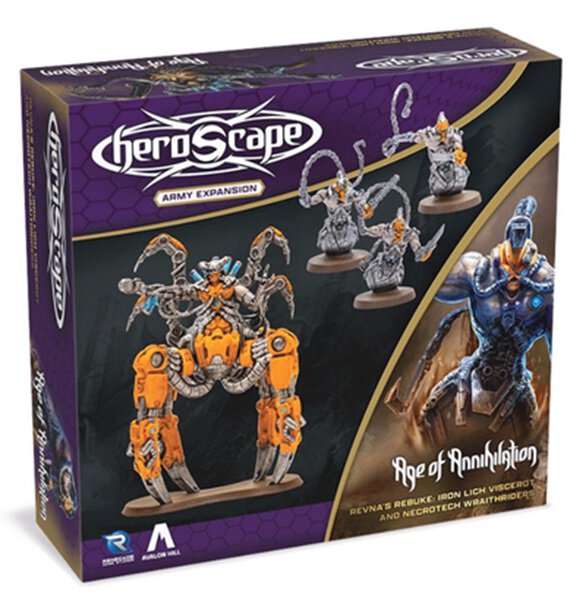 HeroScape Age of Annihilation Revnas Rebuke Iron Lich Viscerot & Necrotech Wraithriders