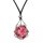 Removeable D20 Dice Holder Necklace with Random Sharp Resin D20s Silver