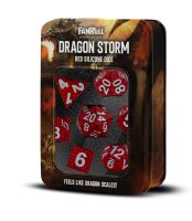 Dragon Storm Silicone Dice Set Red Dragon Scales