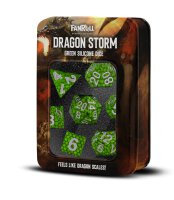 Dragon Storm Silicone Dice Set Green Dragon Scales
