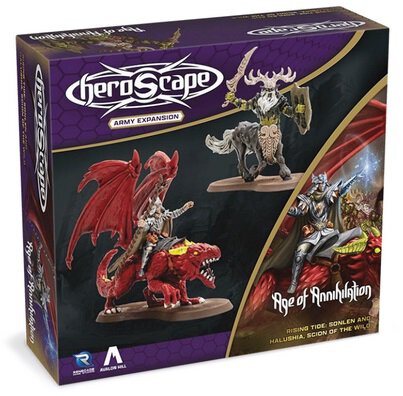 HeroScape Rising Tide Sonlen & Halushia Scion of the Wild Army Expansion