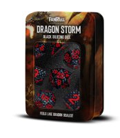 Dragon Storm Silicone Dice Set Black Dragon Scales