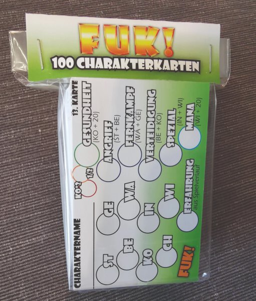 FUK! 100 Charakterkarten (Deutsch)