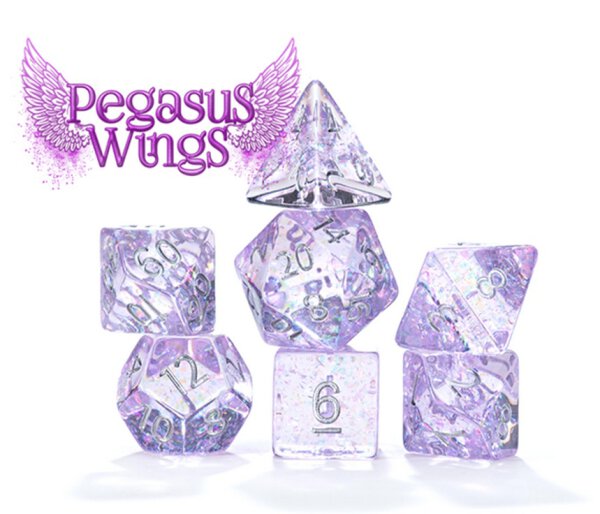 Holographic Dice Pegasus Wings