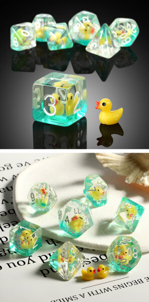 Resin Dice Set Rubber Duck (7)