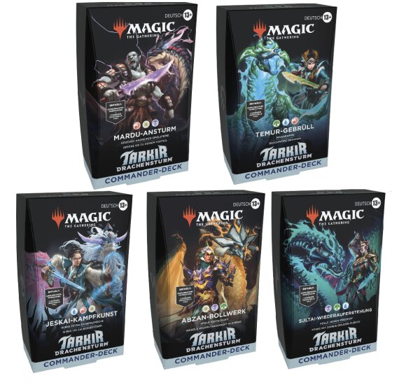 MTG - Tarkir: Drachensturm Commander Deck Display (5 Decks) - (Deutsch)