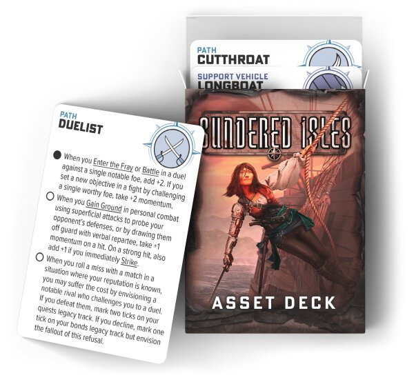 Ironsworn Starforged RPG Sundered Isles Asset Deck (english)