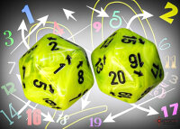 Vortex Bright Green/black Countup&down d20