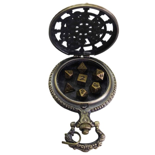 Würfelset: Metall Amulet – Gear (7)