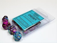 Gemini Polyhedral Ten d10 Purple-Teal w/gold