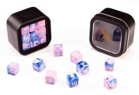 D6 Series 16mm Marble Blue & Pink (18)