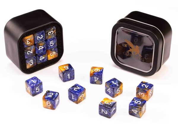 D6 Series 16mm Marble Blue & Gold (18)