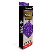 ENHANCE Tabletop Roll on a Scroll Dice Case and 7pc Acrylic Dice Set Purple