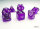 Translucent Mini-Polyhedral Purple/white 7-Die Set