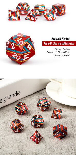Stripe Dice Set (7) Festival