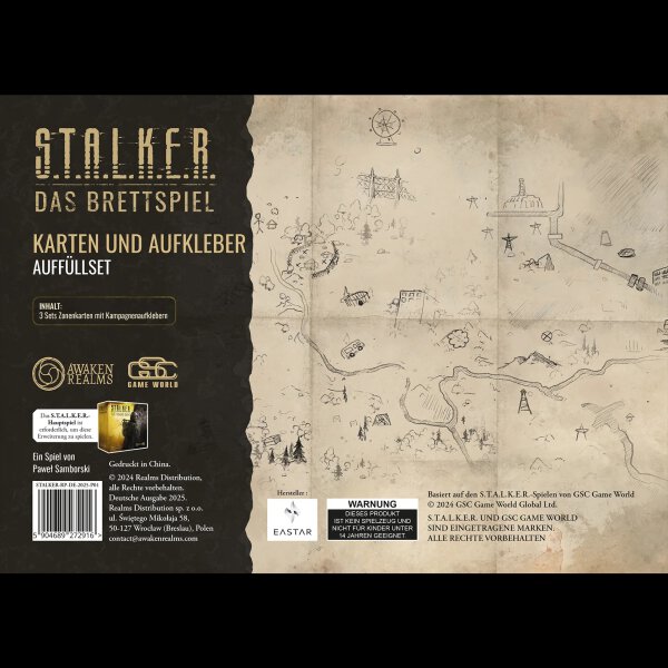STALKER: Das Brettspiel – Karten und Aufkleber Auffüllset (deutsch)