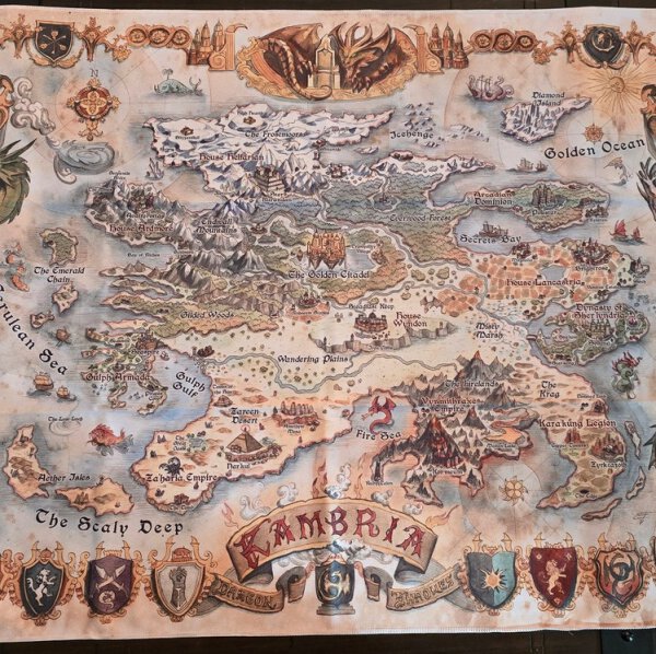 Dragon Thrones World Map of Kambria