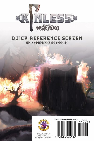 Mörk Borg RPG Kinless Players Screen