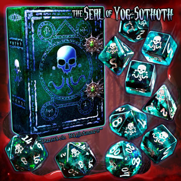 Elder Dice Seal of Yog-Sothoth Dunwich Nightmare Polyhedral Set (10)