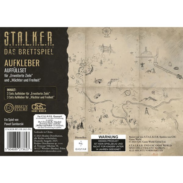 STALKER: Das Brettspiel – Karten und Aufkleber Auffüllset #2 (deutsch)