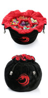 Drawstring Sectional Dice Pouch Black