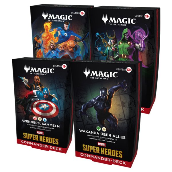 MTG - Marvel Super Heroes Commander Deck Display (4 Decks) - DE
