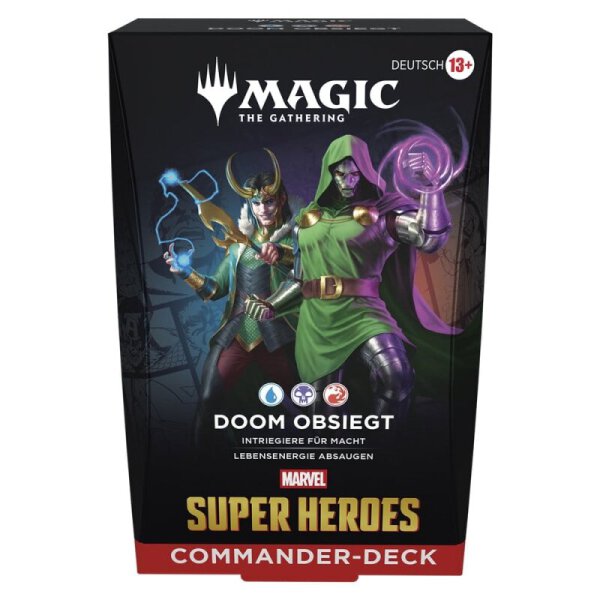 MTG - Marvel Super Heroes Commander Deck - Doom Prevails (Blue, Black, Red)- EN