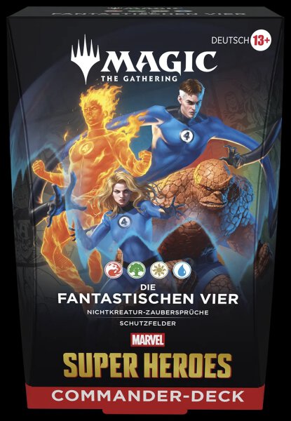 MTG - Marvel Super Heroes Commander Deck- Fantastischen Vier (Rot, Grün, Weiß, Blau) - DE