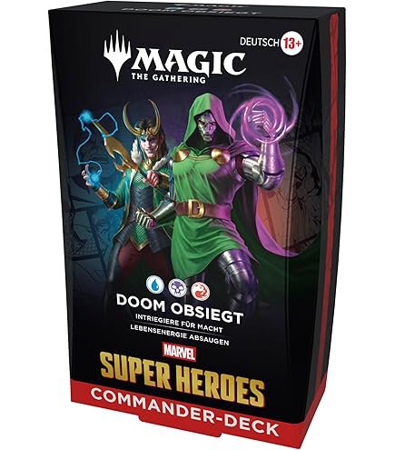 MTG - Marvel Super Heroes Commander Deck- Doom Obsiegt (Blau, Schwarz, Rot) - DE