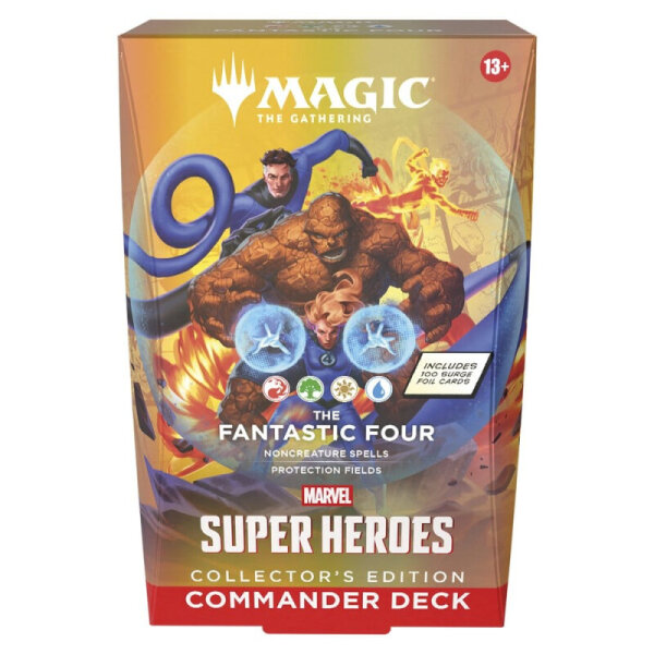 MTG - Marvel Super Heroes Collectors Commander Deck- Fantastic Four (Red, Green, White, Blue) - EN