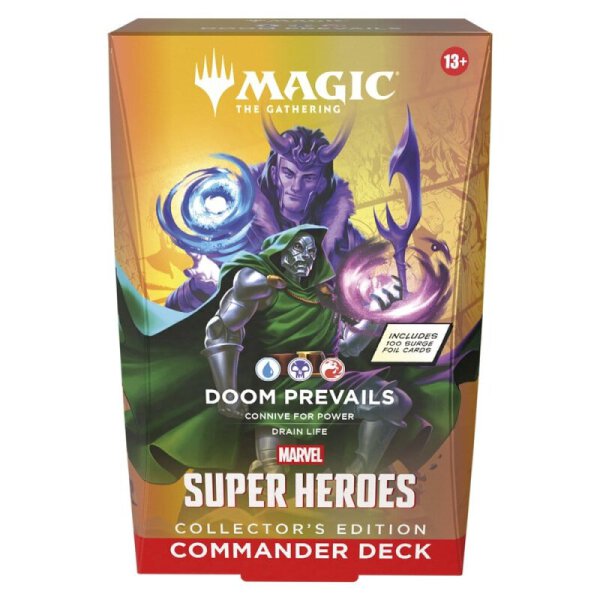 MTG - Marvel Super Heroes Collectors Commander Deck- Doom Prevails (Blue, Black, Red)- EN