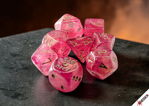 Shimmer™ Polyhedral Ignis/Gold 7-Die Set (with bonus die)