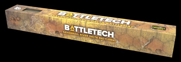 BattleTech Neoprene BattleMat Savannahs River Delta/City Ruins